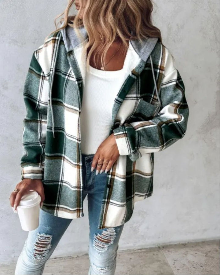 IMIRA Soft Flannel Printed Jacket – Warmth, Style, and Comfort in One