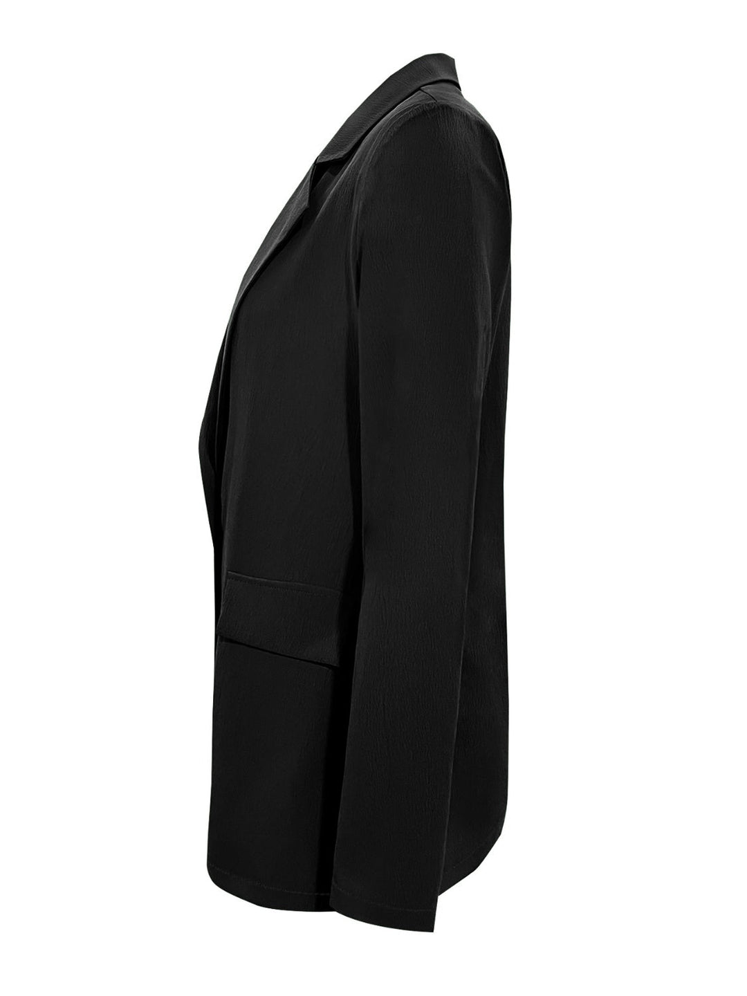 Women’s Lapel Collar Long Sleeve Blazer | Buttoned Polyester-Spandex Blazer (S-XL)