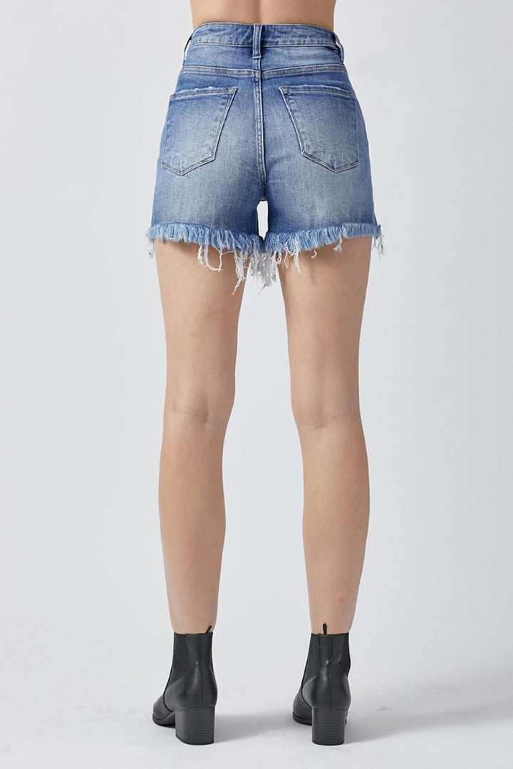 Raw Hem Asymmetrical Waist Denim Shorts – Edgy & Chic Summer Essential