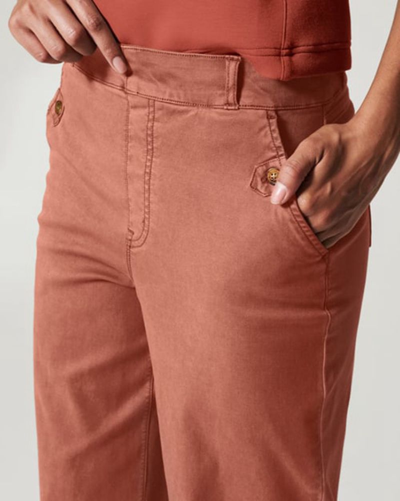 MAROA - Stretch Twill Cropped Wide Leg Pants for Chic Comfort