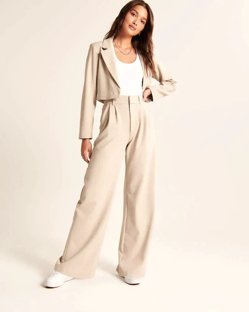 Effortless Tailored Wide-Leg Pants for All-Day Comfort & Style