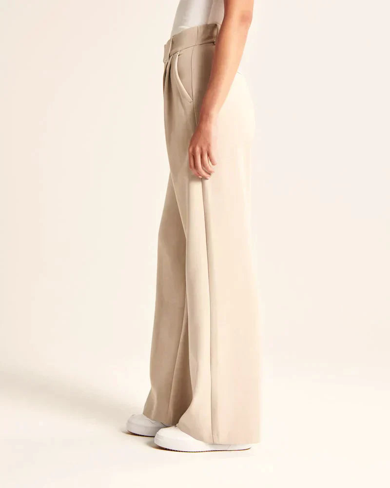 Effortless Tailored Wide-Leg Pants for All-Day Comfort & Style