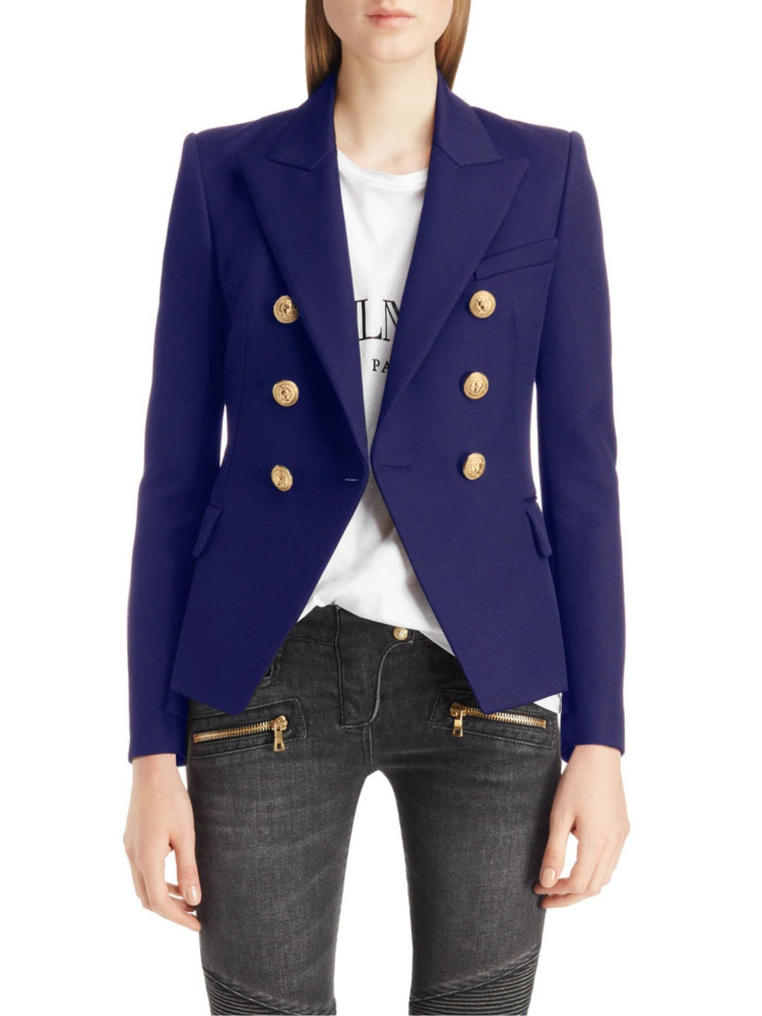 Women's Lapel Collar Long Sleeve Blazer | Buttoned, Lined, Comfortable Fit