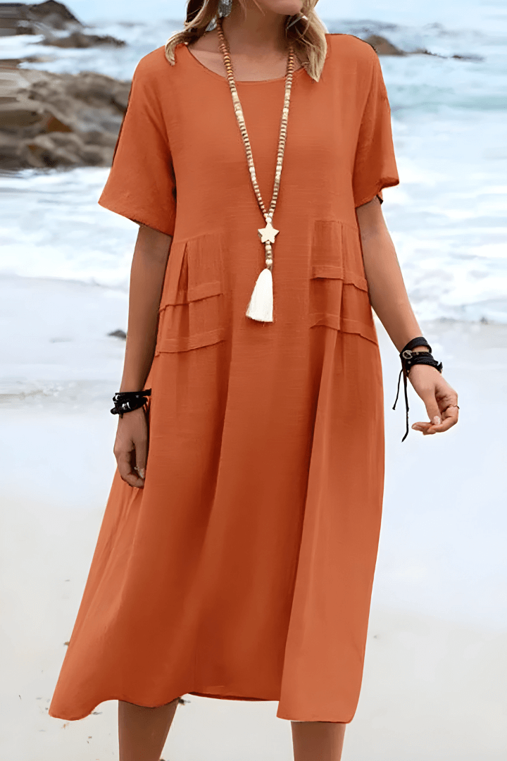 Aria™ | Summer Linen Dress – Effortless Elegance for Warm Days