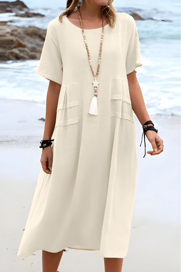 Aria™ | Summer Linen Dress – Effortless Elegance for Warm Days