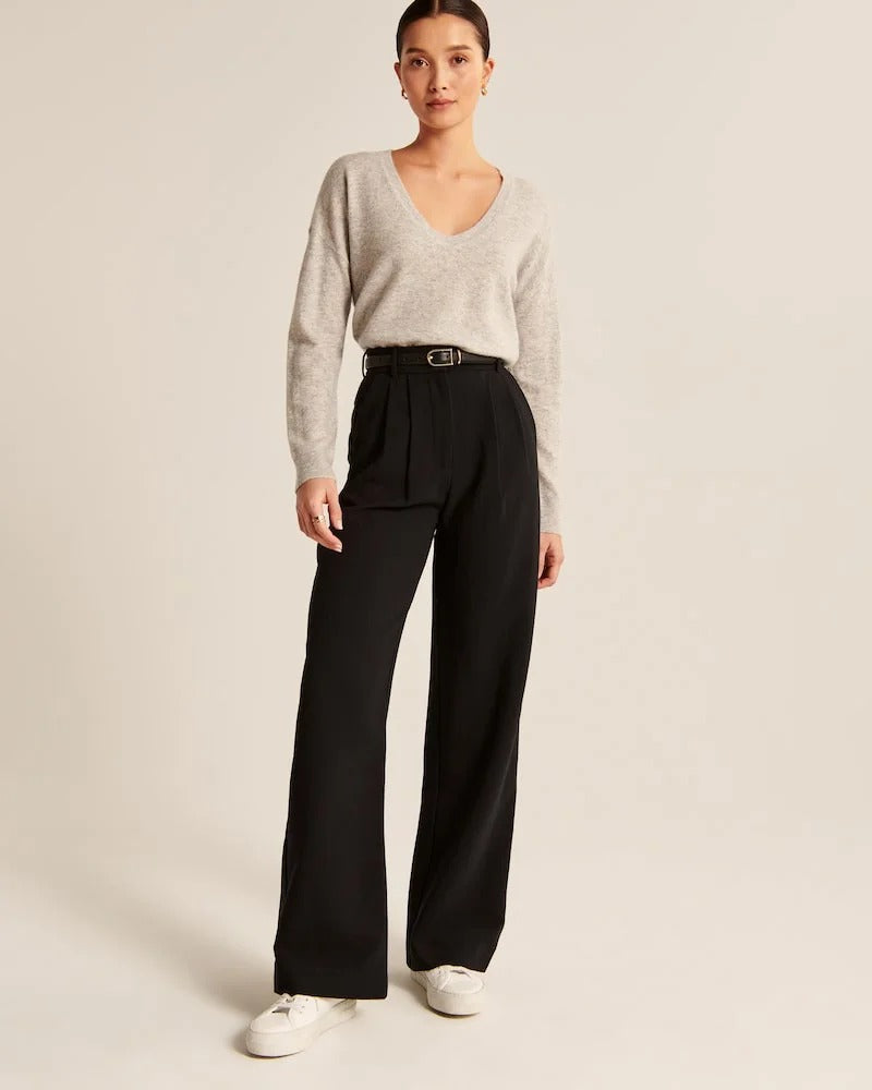 Effortless Tailored Wide-Leg Pants for All-Day Comfort & Style