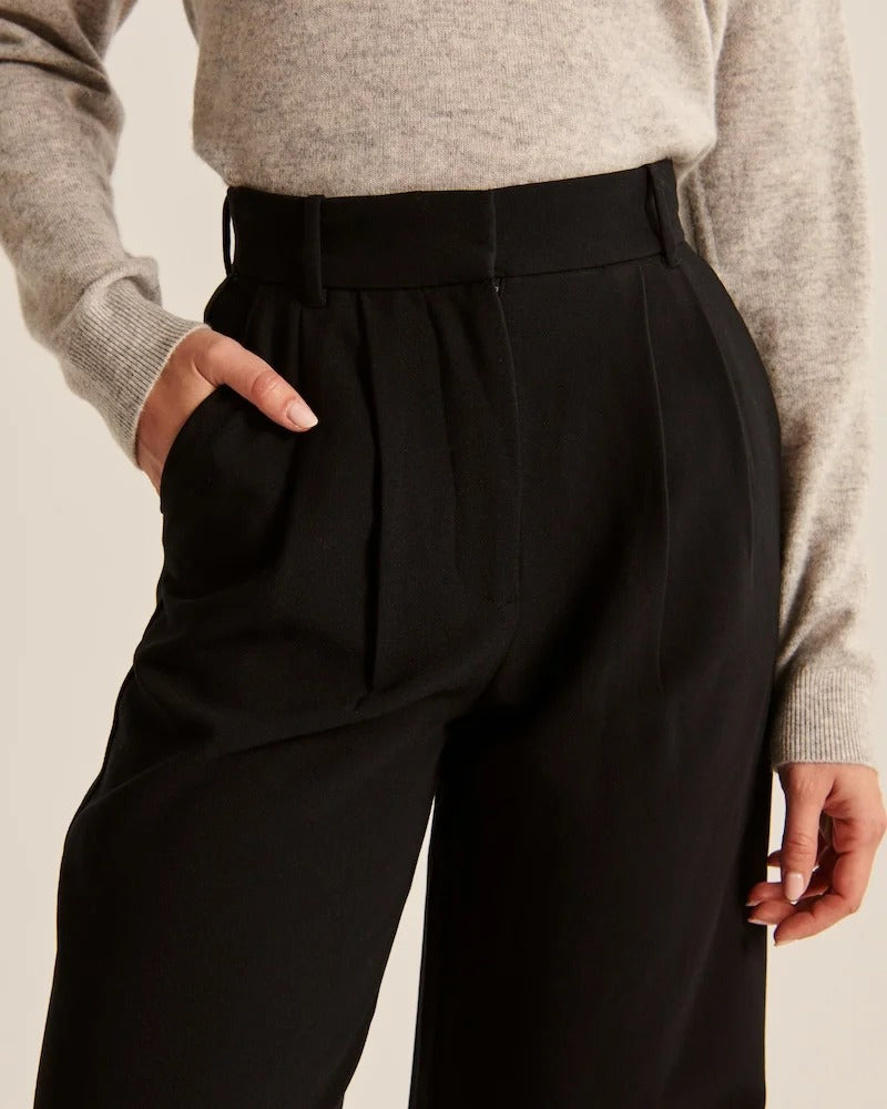 Effortless Tailored Wide-Leg Pants for All-Day Comfort & Style